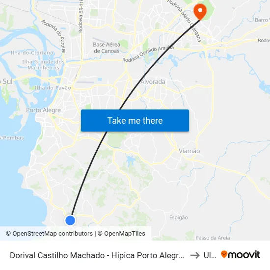 Dorival Castilho Machado - Hipica Porto Alegre - Rs 91755-210 Brasil to Ulbra map