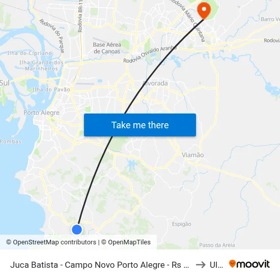 Juca Batista - Campo Novo Porto Alegre - Rs 91755-851 Brasil to Ulbra map