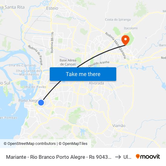 Mariante - Rio Branco Porto Alegre - Rs 90430-180 Brasil to Ulbra map