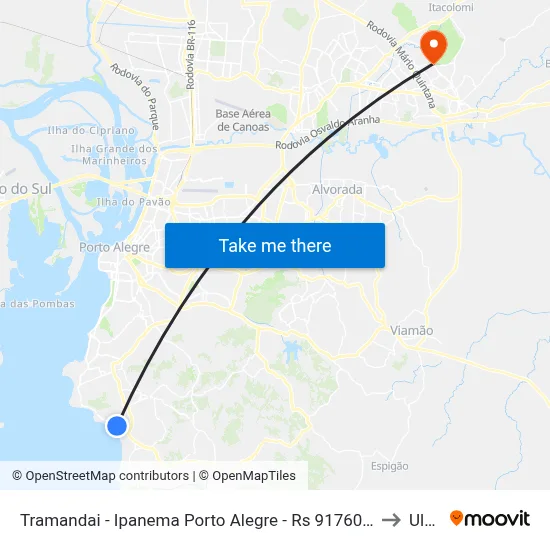 Tramandai - Ipanema Porto Alegre - Rs 91760-050 Brasil to Ulbra map