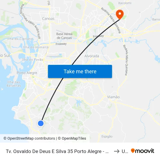 Tv. Osvaldo De Deus E Silva 35 Porto Alegre - Rio Grande Do Sul 91750-710 Brasil to Ulbra map