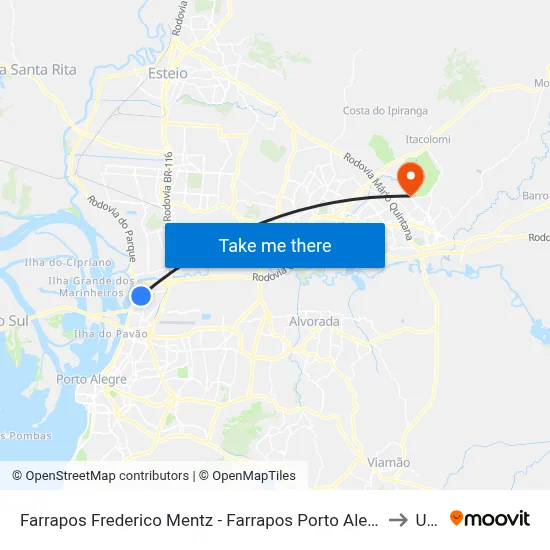 Farrapos Frederico Mentz - Farrapos Porto Alegre - Rs 90250-350 Brasil to Ulbra map