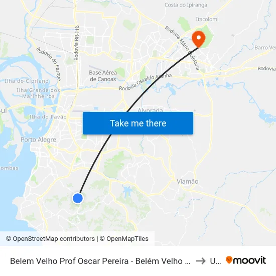 Belem Velho Prof Oscar Pereira - Belém Velho Porto Alegre - Rs 91712-320 Brasil to Ulbra map