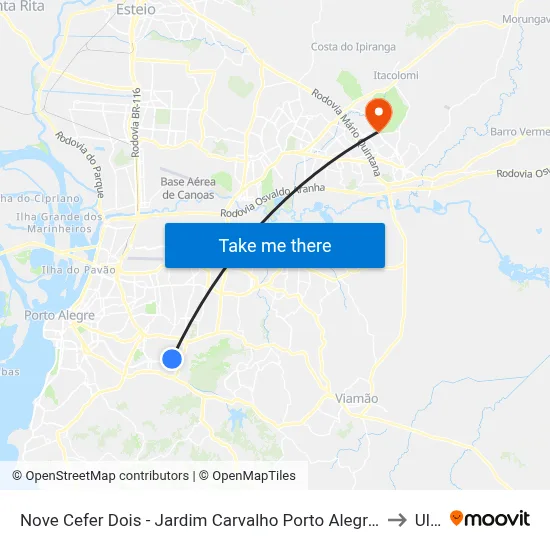 Nove Cefer Dois - Jardim Carvalho Porto Alegre - Rs 91430-302 Brasil to Ulbra map
