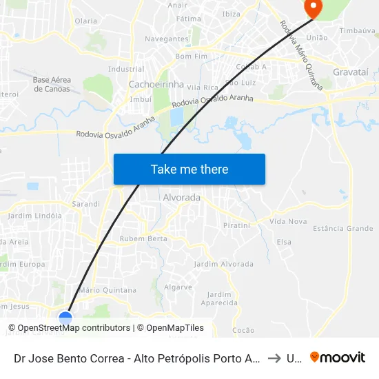 Dr Jose Bento Correa - Alto Petrópolis Porto Alegre - Rs 91450-050 Brasil to Ulbra map