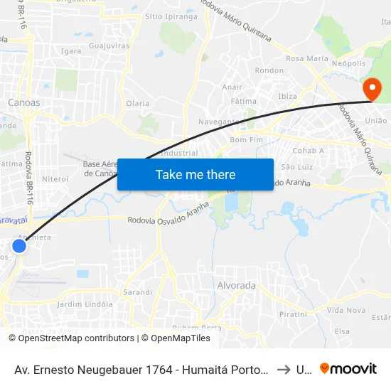 Av. Ernesto Neugebauer 1764 - Humaitá Porto Alegre - Rs 90250-140 Brasil to Ulbra map