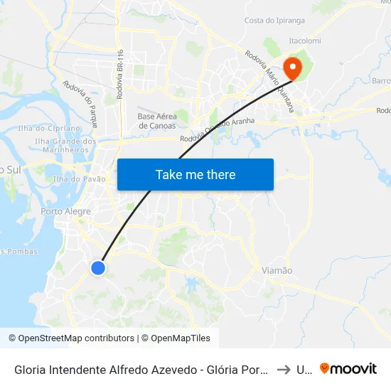 Gloria Intendente Alfredo Azevedo - Glória Porto Alegre - Rs 90660-070 Brasil to Ulbra map