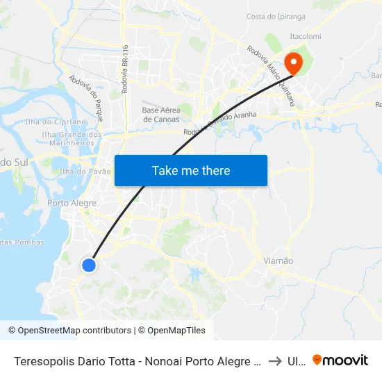 Teresopolis Dario Totta - Nonoai Porto Alegre - Rs 90840-740 Brasil to Ulbra map