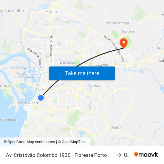Av. Cristóvão Colombo 1930 - Floresta Porto Alegre - Rs 90560-002 Brasil to Ulbra map