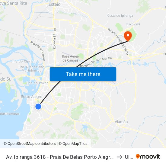 Av. Ipiranga 3618 - Praia De Belas Porto Alegre - Rs 90160-091 Brasil to Ulbra map