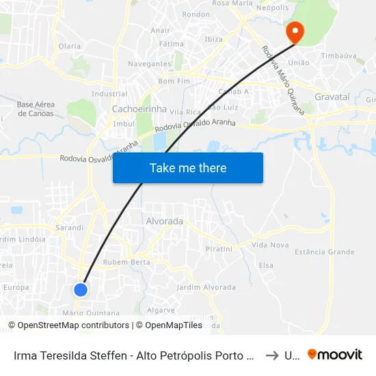 Irma Teresilda Steffen - Alto Petrópolis Porto Alegre - Rs 91240-470 Brasil to Ulbra map