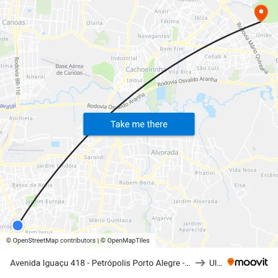 Avenida Iguaçu 418 - Petrópolis Porto Alegre - Rs 90470-230 Brasil to Ulbra map