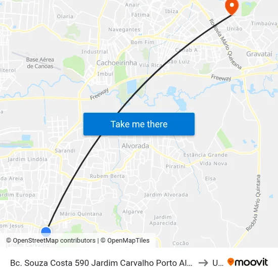 Bc. Souza Costa 590 Jardim Carvalho Porto Alegre - Rio Grande Do Sul 91450-140 Brasil to Ulbra map