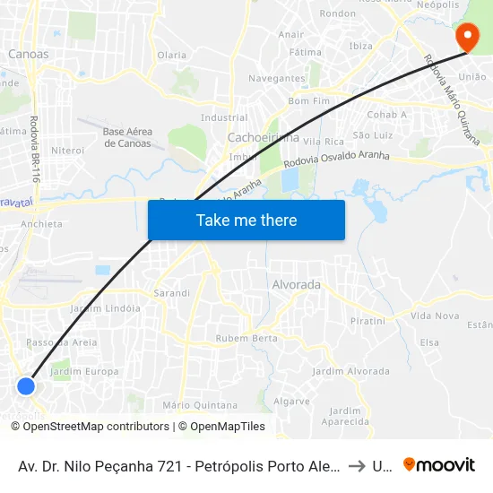 Av. Dr. Nilo Peçanha 721 - Petrópolis Porto Alegre - Rs 90470-001 Brasil to Ulbra map
