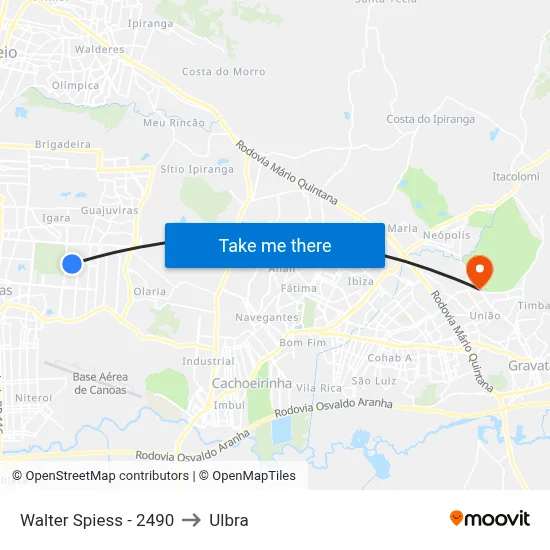Walter Spiess - 2490 to Ulbra map
