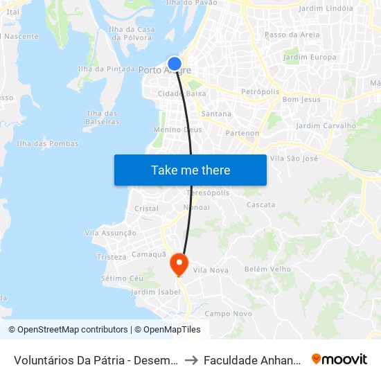 Voluntários Da Pátria - Desembarque to Faculdade Anhanguera map
