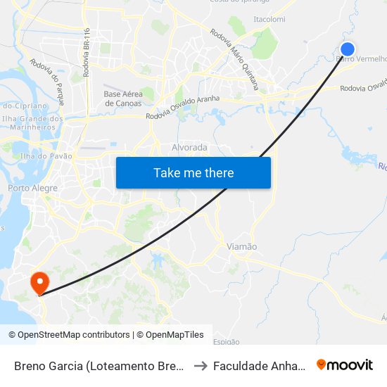 Breno Garcia (Loteamento Breno Garcia) to Faculdade Anhanguera map