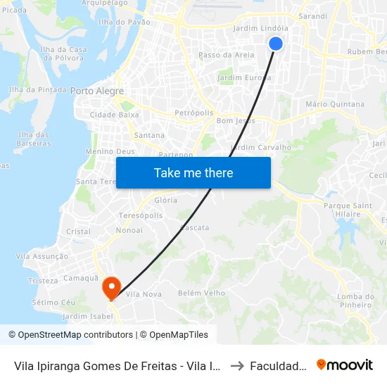 Vila Ipiranga Gomes De Freitas - Vila Ipiranga Porto Alegre - Rs 91010-004 Brasil to Faculdade Anhanguera map