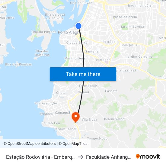 Estação Rodoviária - Embarque B to Faculdade Anhanguera map