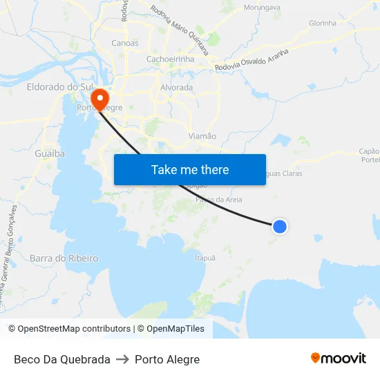 Beco Da Quebrada to Porto Alegre map