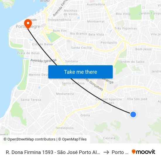 R. D. Firmina 1623 São José Porto Alegre - Rio Grande Do Sul 91520-210 Brasil to Porto Alegre map