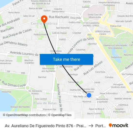 Av. Aureliano De Figueiredo Pinto 878 Praia De Belas Porto Alegre - Rio Grande Do Sul 90050-191 Brasil to Porto Alegre map