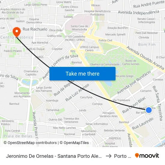 Jeronimo De Ornelas - Santana Porto Alegre - Rs 90040-373 Brasil to Porto Alegre map