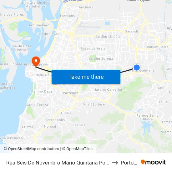Rua Seis De Novembro Mário Quintana Porto Alegre - Rs 91270-320 Brasil to Porto Alegre map