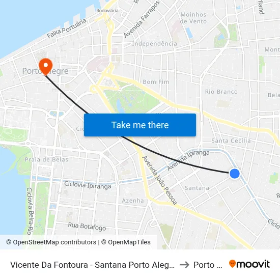 Vicente Da Fontoura - Santana Porto Alegre - Rs 90640-002 Brasil to Porto Alegre map