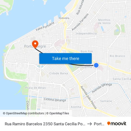 Rua Ramiro Barcelos 2350 Santa Cecília Porto Alegre - Rio Grande Do Sul 90035-903 Brasil to Porto Alegre map