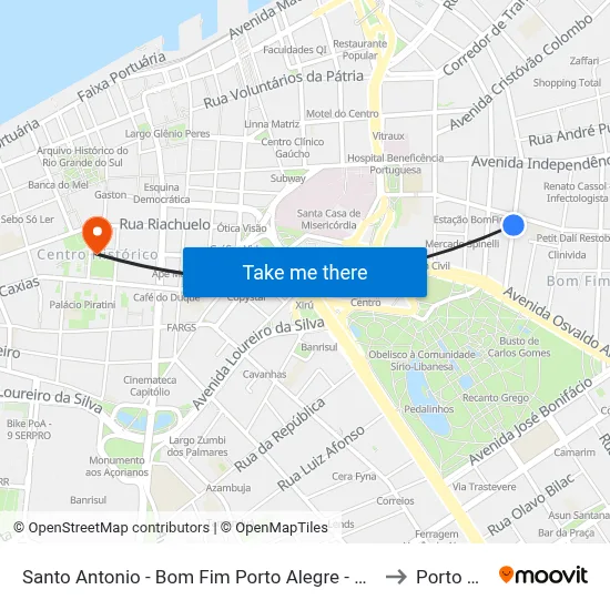 Santo Antonio - Bom Fim Porto Alegre - Rs 90035-060 Brasil to Porto Alegre map