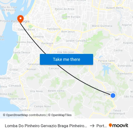 Lomba Do Pinheiro Gervazio Braga Pinheiro - Lomba Do Pinheiro Porto Alegre - Rs 91570-650 Brasil to Porto Alegre map