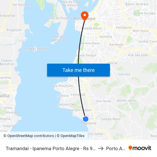 Tramandai - Ipanema Porto Alegre - Rs 91760-050 Brasil to Porto Alegre map