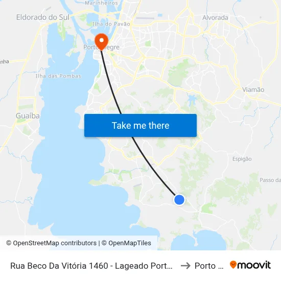 Rua Beco Da Vitória 1460 - Lageado Porto Alegre - Rs 91780 Brasil to Porto Alegre map