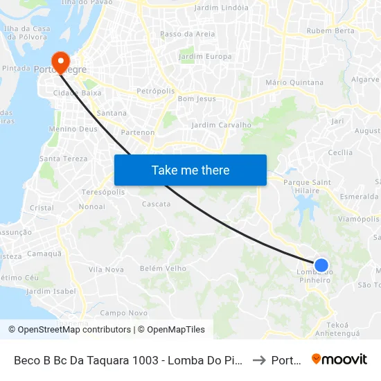 Beco B Bc Da Taquara 1003 - Lomba Do Pinheiro Porto Alegre - Rs 91570-670 Brasil to Porto Alegre map