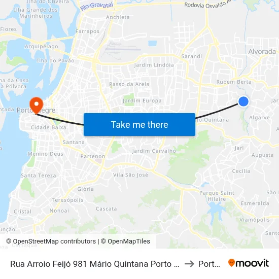Rua Arroio Feijó 981 Mário Quintana Porto Alegre - Rio Grande Do Sul 91250 Brasil to Porto Alegre map