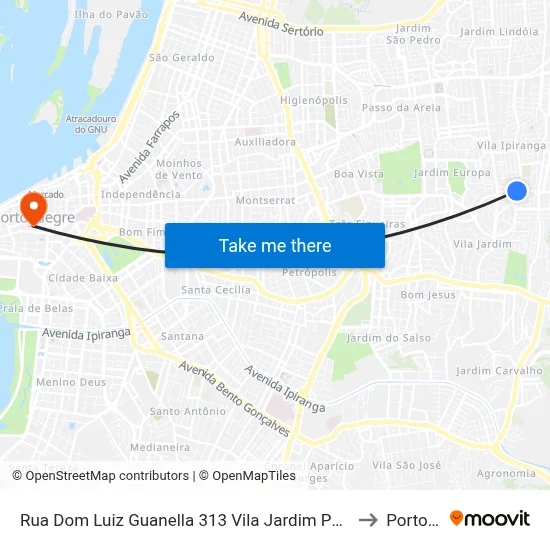 Rua Dom Luiz Guanella 313 Vila Jardim Porto Alegre - Rs 91320-190 Brasil to Porto Alegre map