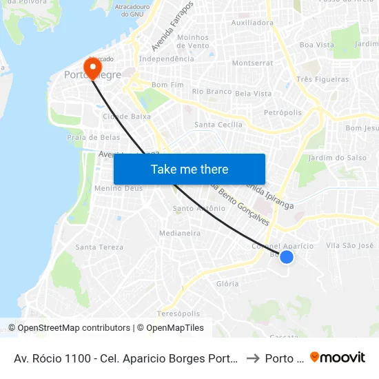 Av. Rócio 1100 - Cel. Aparicio Borges Porto Alegre - Rs 91510-090 Brasil to Porto Alegre map