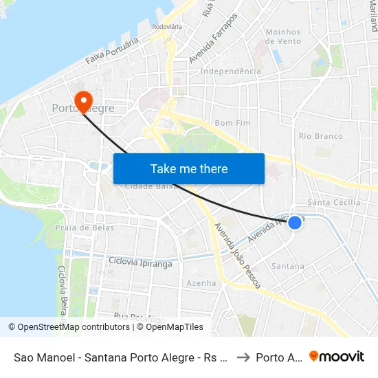 Sao Manoel - Santana Porto Alegre - Rs 90610-270 Brasil to Porto Alegre map