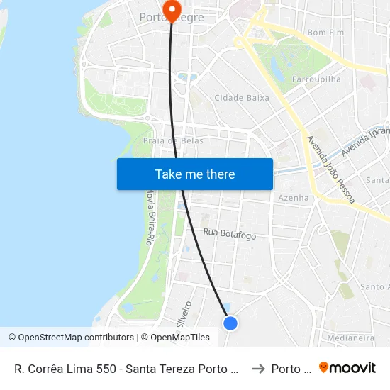 R. Corrêa Lima 550 - Santa Tereza Porto Alegre - Rs 90850-250 Brasil to Porto Alegre map