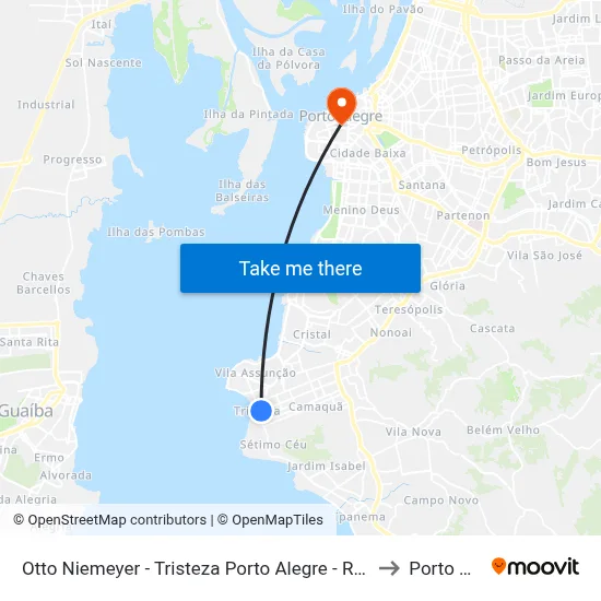 Otto Niemeyer - Tristeza Porto Alegre - Rs 91900-190 Brasil to Porto Alegre map
