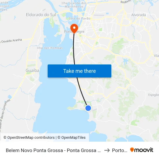 Belem Novo Ponta Grossa - Ponta Grossa Porto Alegre - Rs 91780-590 Brasil to Porto Alegre map
