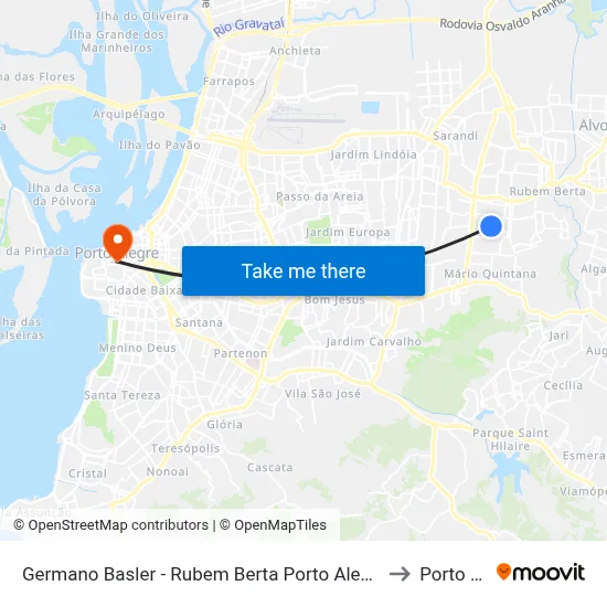Germano Basler - Rubem Berta Porto Alegre - Rs 91240-320 Brasil to Porto Alegre map