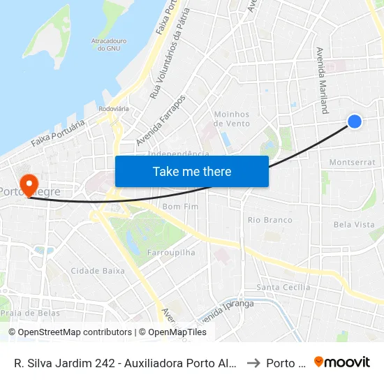 R. Silva Jardim 242 - Auxiliadora Porto Alegre - Rs 90450-070 Brasil to Porto Alegre map