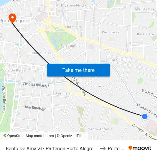 Bento De Amaral - Partenon Porto Alegre - Rs 90670-005 Brasil to Porto Alegre map