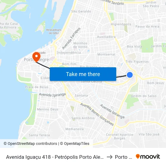 Avenida Iguaçu 418 - Petrópolis Porto Alegre - Rs 90470-230 Brasil to Porto Alegre map