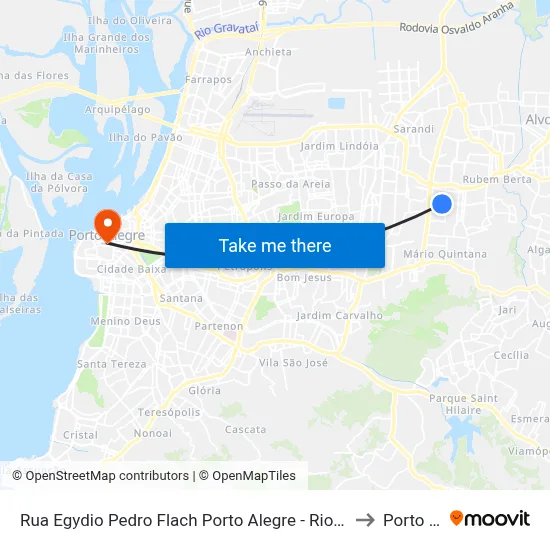 Rua Egydio Pedro Flach Porto Alegre - Rio Grande Do Sul 91240 Brasil to Porto Alegre map