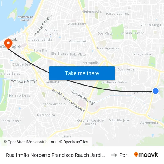 Rua Irmão Norberto Francisco Rauch Jardim Do Carvalho Porto Alegre - Rio Grande Do Sul 91430 Brasil to Porto Alegre map
