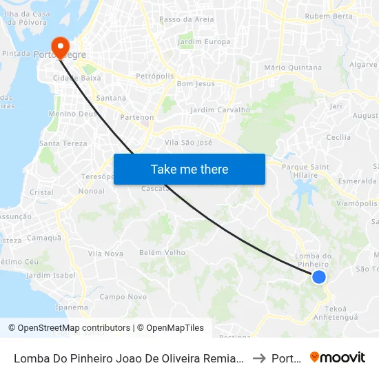 Lomba Do Pinheiro Joao De Oliveira Remiao - Lomba Do Pinheiro Porto Alegre - Rs Brasil to Porto Alegre map