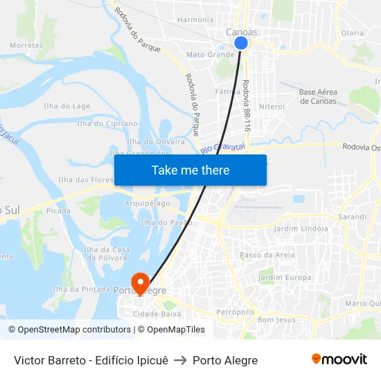 Victor Barreto - Edifício Ipicuê to Porto Alegre map